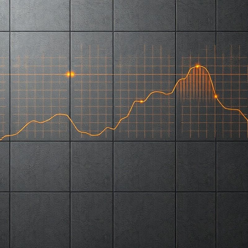 Patrón abstracto de dashboard de datos sobre fondo pizarra